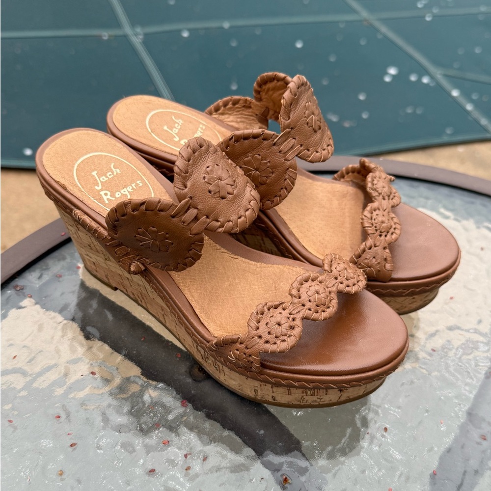 Jack Rogers Platform Cork Wedge SIZE 6